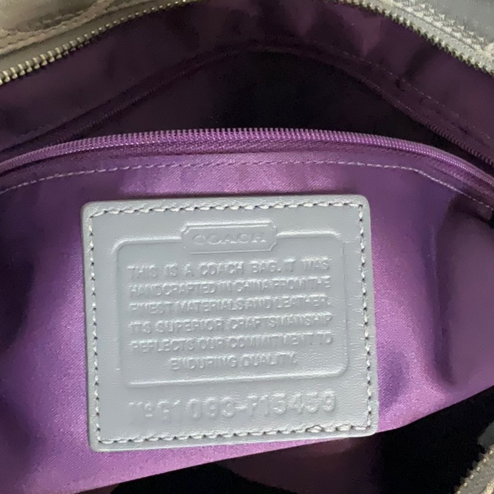Coach F15459 Ocelot Tote Taupe Neutral Tones Patchwork Leather Suede Jaquard Bag - Picture 13 of 15